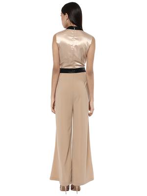 beige full leg jumpsuit - 14876095 - Standard Image - 3
