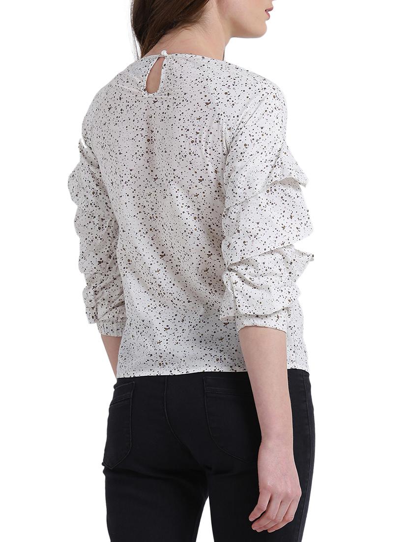 layered sleeved tie front top - 14876510 - Zoom Image - 3
