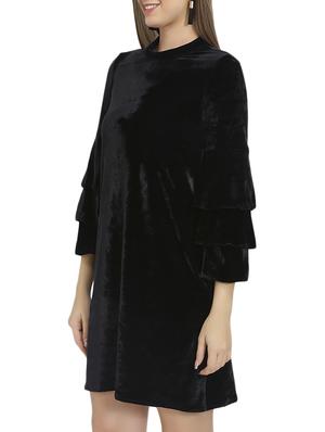 black solid shift dress - 14876547 - Standard Image - 3