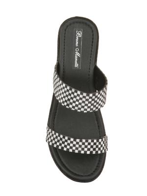 bruno manetti women black faux leather wedges - 14876725 - Standard Image - 3