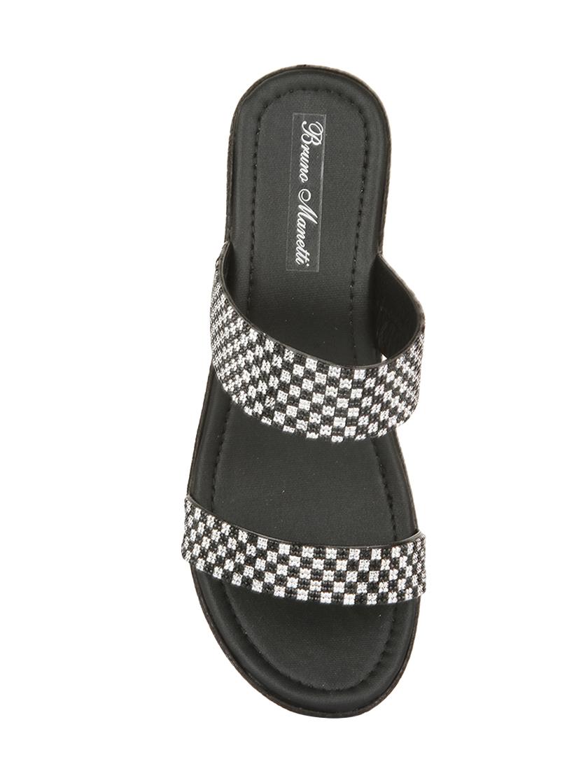 bruno manetti women black faux leather wedges - 14876725 - Zoom Image - 3