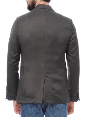 grey cotton formal blazer - 14877485 - Standard Image - 3