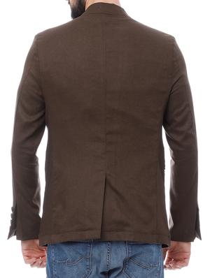 brown cotton formal blazer - 14877486 - Standard Image - 3