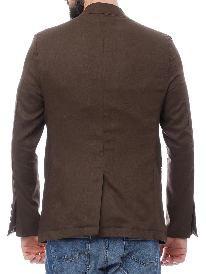 brown cotton formal blazer - 14877486 - Zoom Image - 3