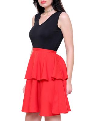 v-neck layered dress - 14880836 - Standard Image - 3