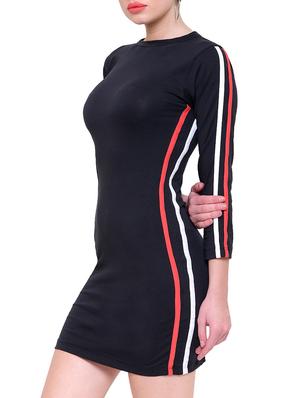 contrasting side striped bodycon dress - 14880839 - Standard Image - 3
