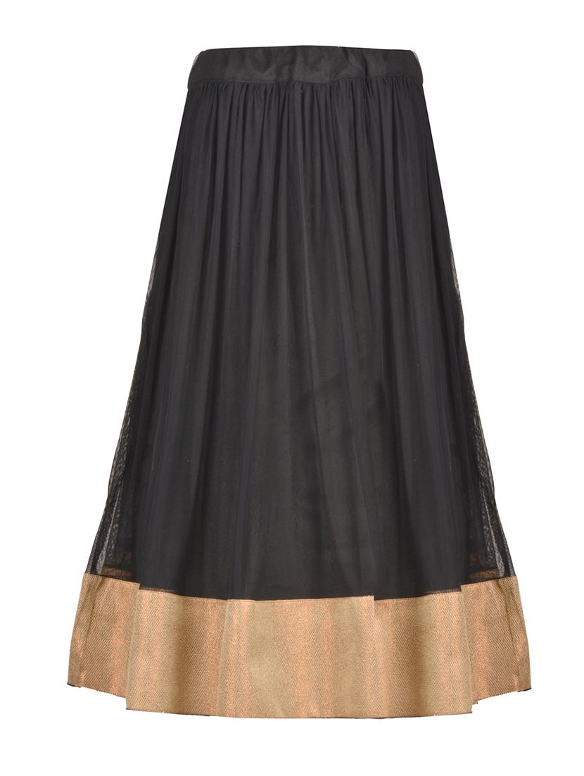 black satin lehnga choli - 14882948 - Zoom Image - 3