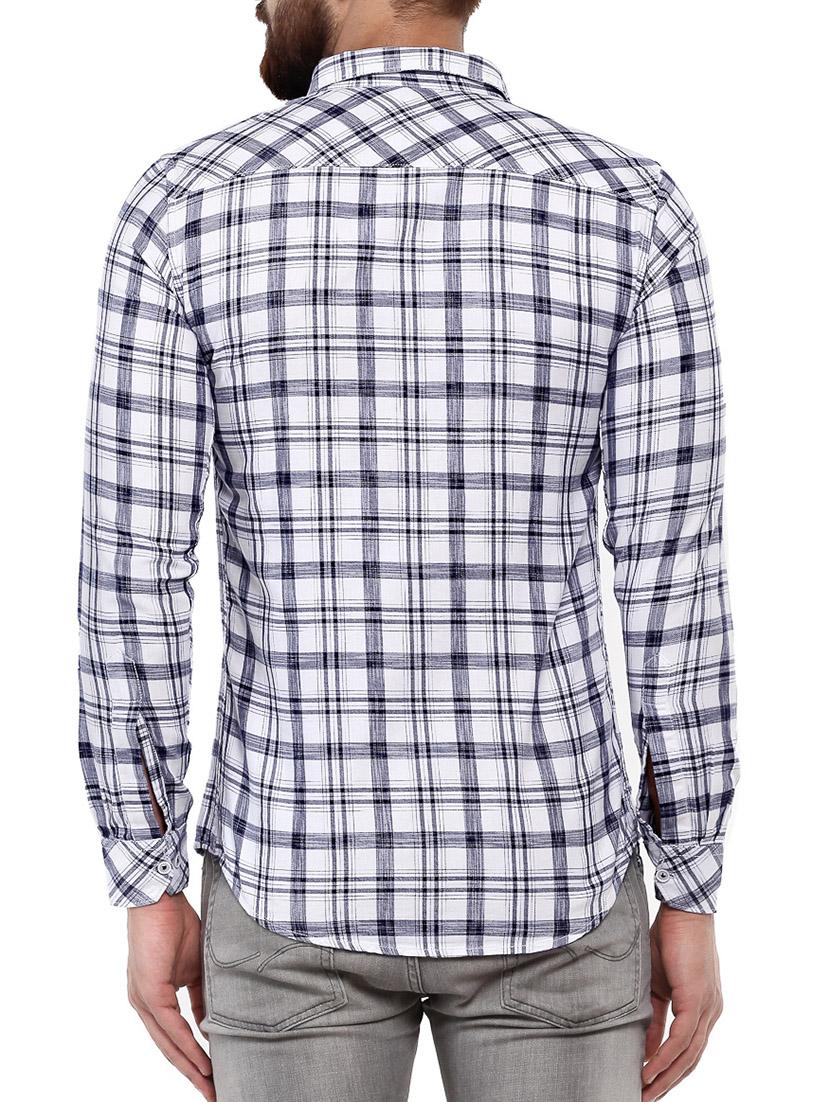 white cotton casual shirt - 14883204 - Zoom Image - 3