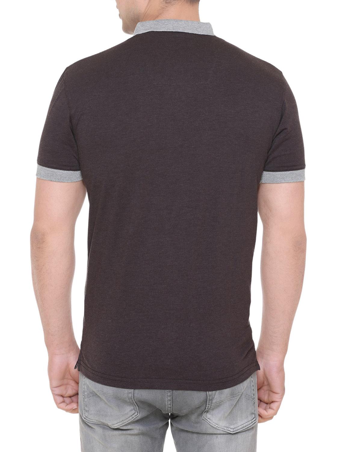 black cotton polo t-shirt - 14883548 - Zoom Image - 3