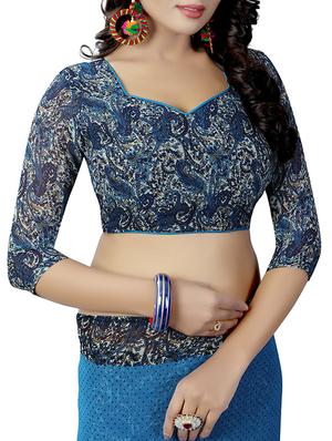 multi georgette printed saree with blouse - 14884786 - Standard Image - 3