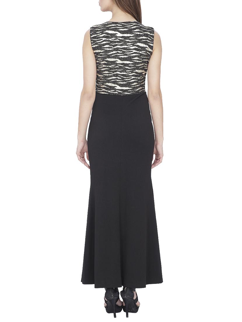 black printed maxi dress - 14885159 - Zoom Image - 3