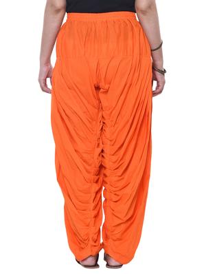 orange cotton blend patiyala salwars - 14885978 - Standard Image - 3