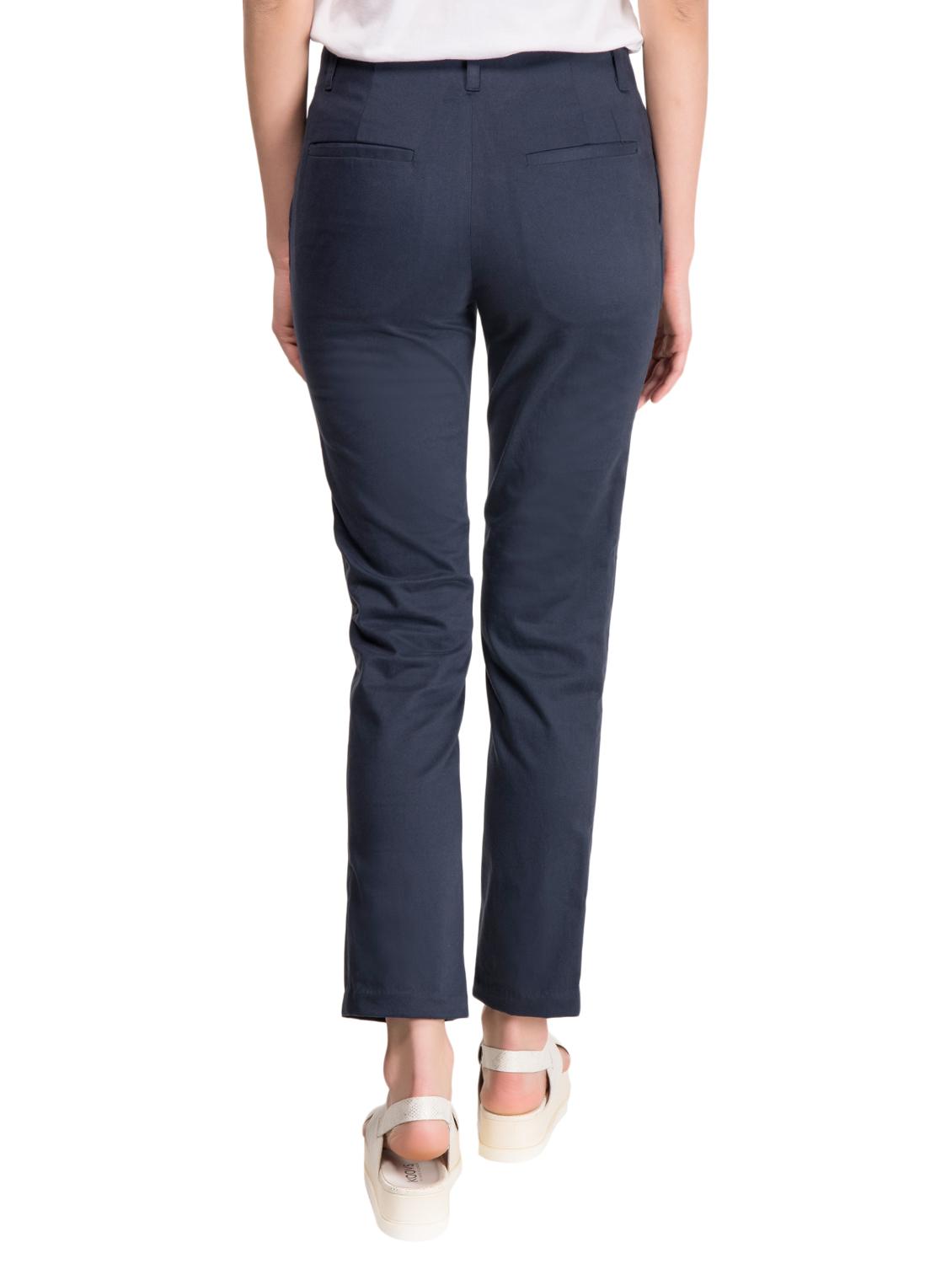 navy blue cotton chinos trousers - 14886777 - Zoom Image - 3