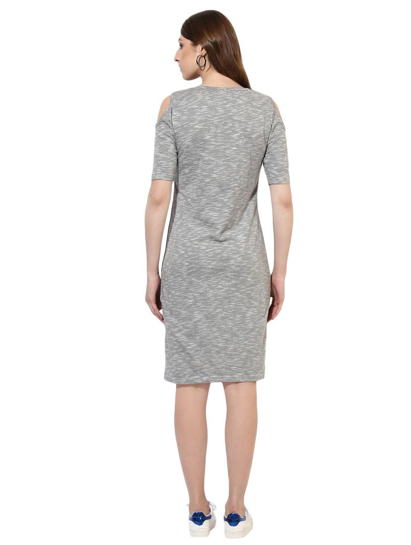 Printed cold shoulder sheath dress - 14886971 - Zoom Image - 3