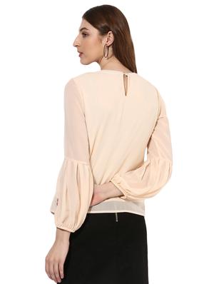 choker neck lantern sleeved top - 14886981 - Standard Image - 3