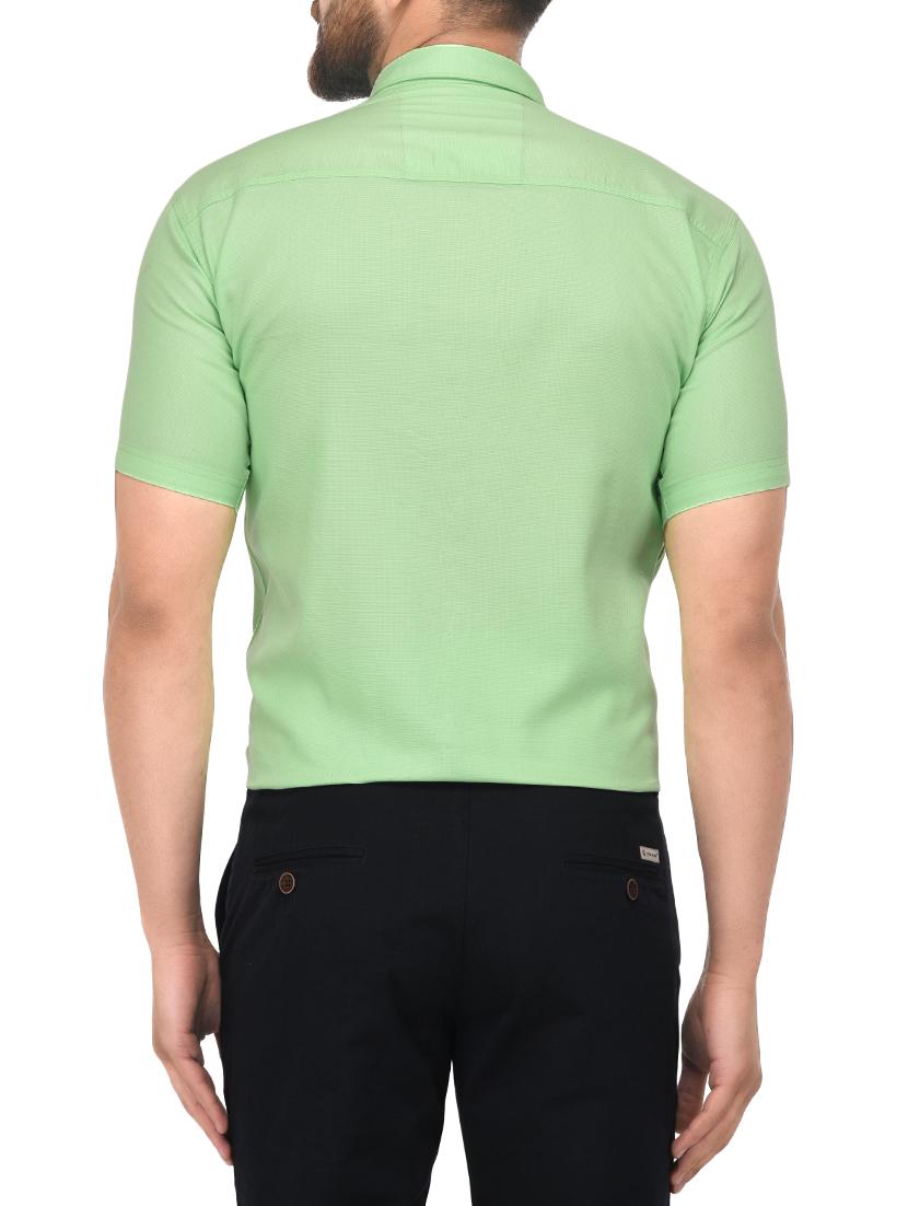 green cotton casual shirt - 14887758 - Zoom Image - 3