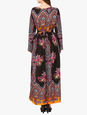 black printed maxi dress - 14887781 - Standard Image - 3