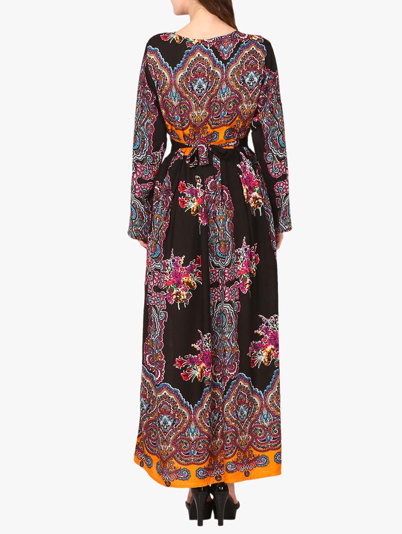 black printed maxi dress - 14887781 - Zoom Image - 3