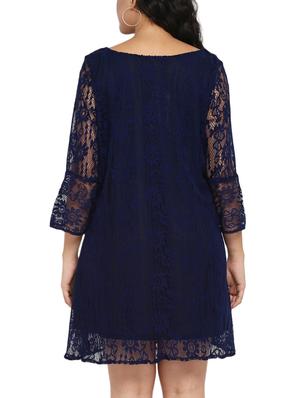 floral lace plus dress - 14888010 - Standard Image - 3