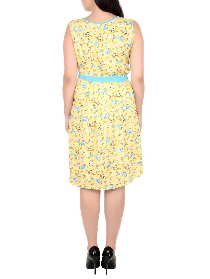 yellow rayon plus dress - 14888014 - Zoom Image - 3