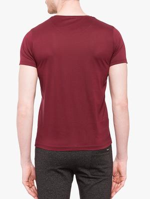 maroon cotton front print tshirt - 14888254 - Standard Image - 3