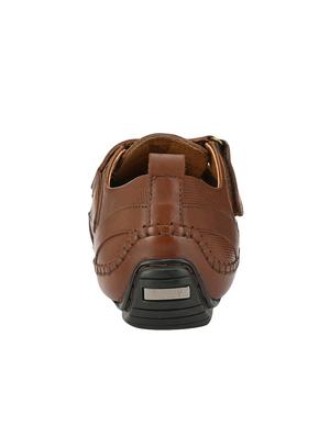tan Leather slip on sandal - 14888400 - Standard Image - 3