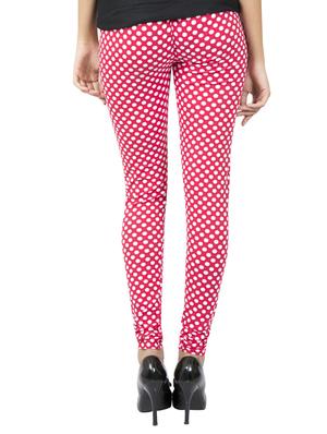 red printed leggings - 14888437 - Standard Image - 3