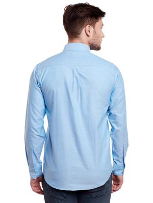 blue cotton casual shirt - 14888527 - Standard Image - 3