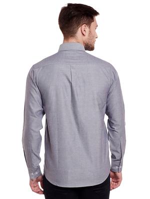 grey cotton casual shirt - 14888529 - Standard Image - 3