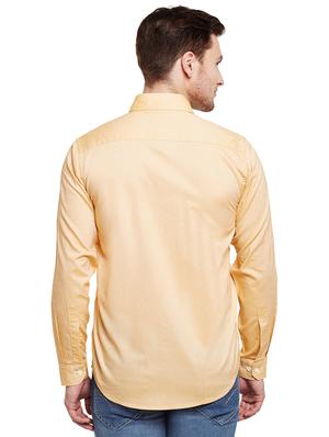 yellow cotton casual shirt - 14888535 - Standard Image - 3