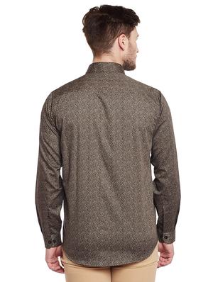 brown cotton casual shirt - 14888539 - Standard Image - 3