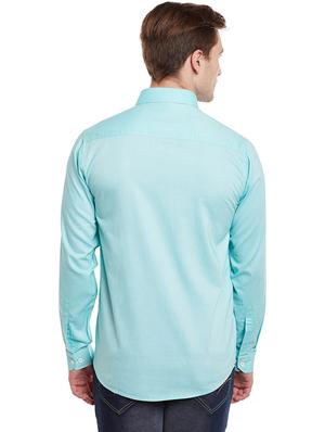 light blue cotton casual shirt - 14888581 - Standard Image - 3