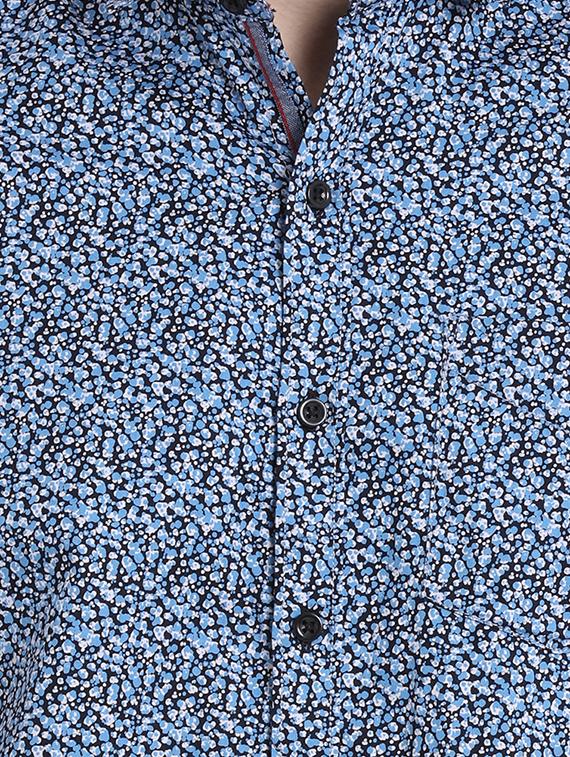 blue cotton casual shirt - 14888610 - Zoom Image - 3