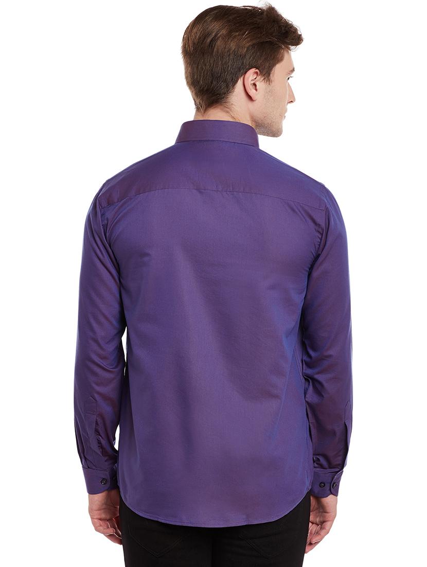 purple cotton casual shirt - 14888611 - Zoom Image - 3