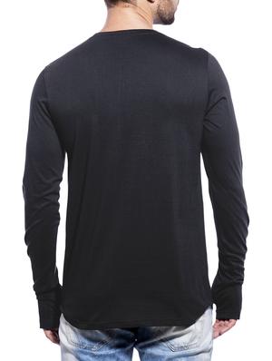 black cotton chest print t-shirt - 14888744 - Standard Image - 3