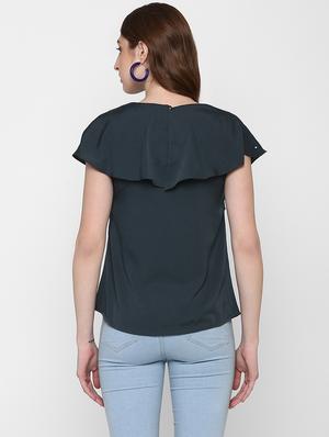 Pearl embellished ruffle overlay top - 14888790 - Standard Image - 3