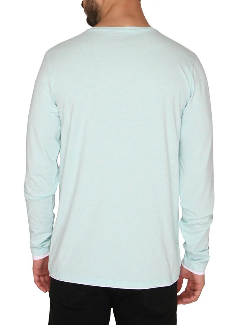 light blue cotton t-shirt - 14888918 - Zoom Image - 3