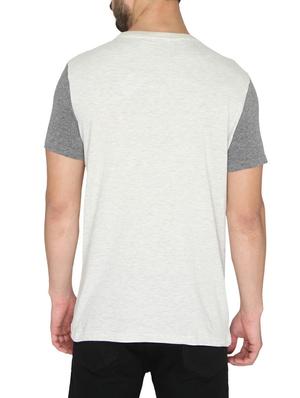 white cotton chest print t-shirt - 14888926 - Standard Image - 3