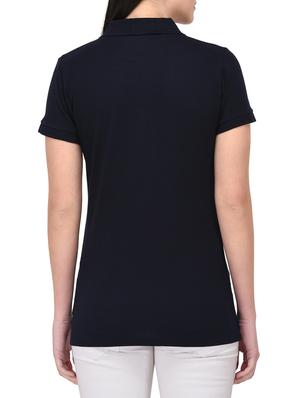 navy blue polo neck tee - 14889056 - Standard Image - 3