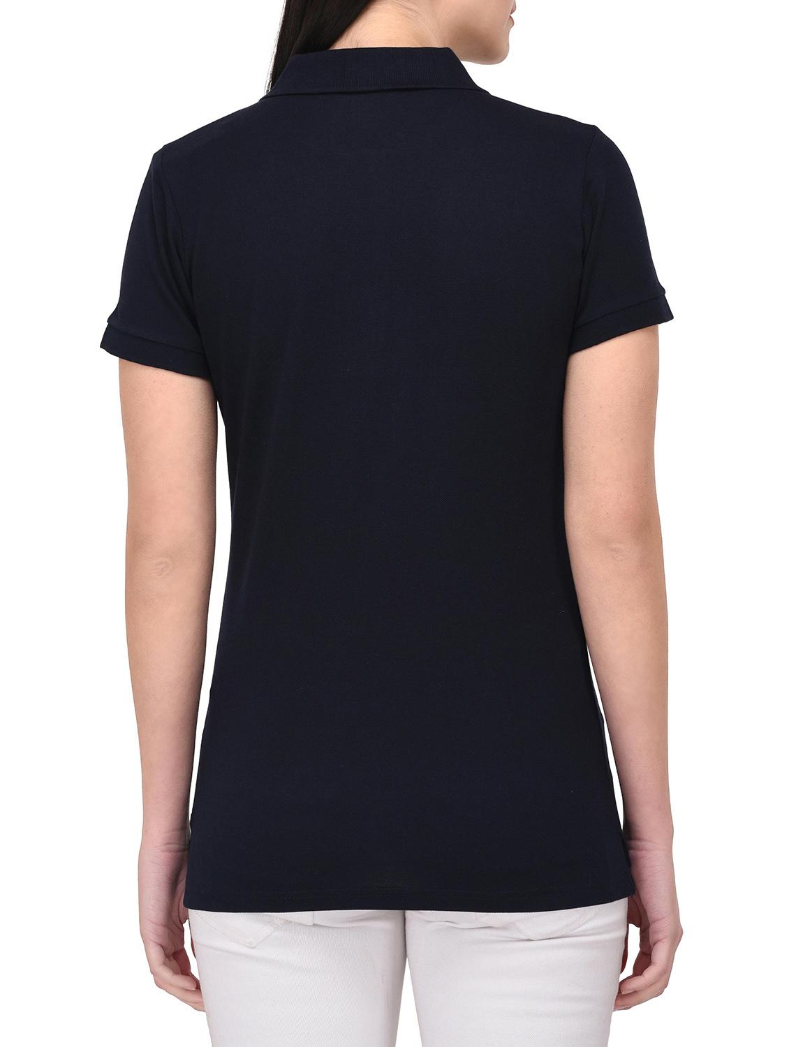 navy blue polo neck tee - 14889056 - Zoom Image - 3