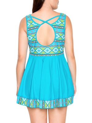 blue nylon functional swimsuit - 14889378 - Standard Image - 3