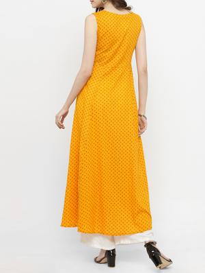 yellow viscose kurta palazzo set - 14889435 - Standard Image - 3