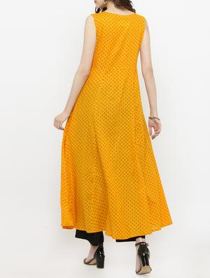 yellow viscose kurta palazzo set - 14889436 - Standard Image - 3