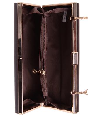 brown leatherette box clutch - 14889964 - Standard Image - 3