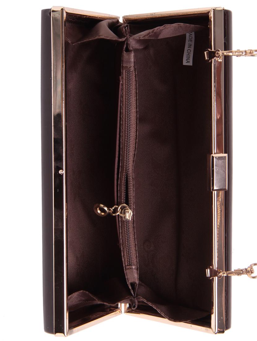 brown leatherette box clutch - 14889964 - Zoom Image - 3