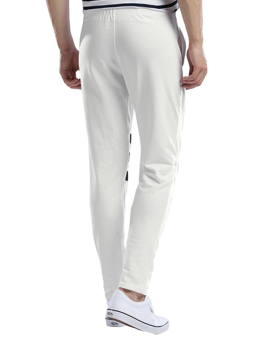 white cotton full length track pant - 14890561 - Zoom Image - 3