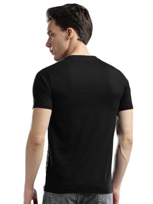 black cotton front print tshirt - 14890613 - Standard Image - 3