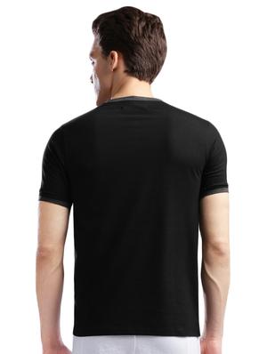 black cotton front print tshirt - 14890620 - Standard Image - 3