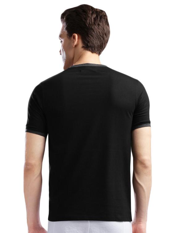 black cotton front print tshirt - 14890620 - Zoom Image - 3