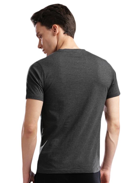 grey cotton front print t-shirt - 14890632 - Zoom Image - 3